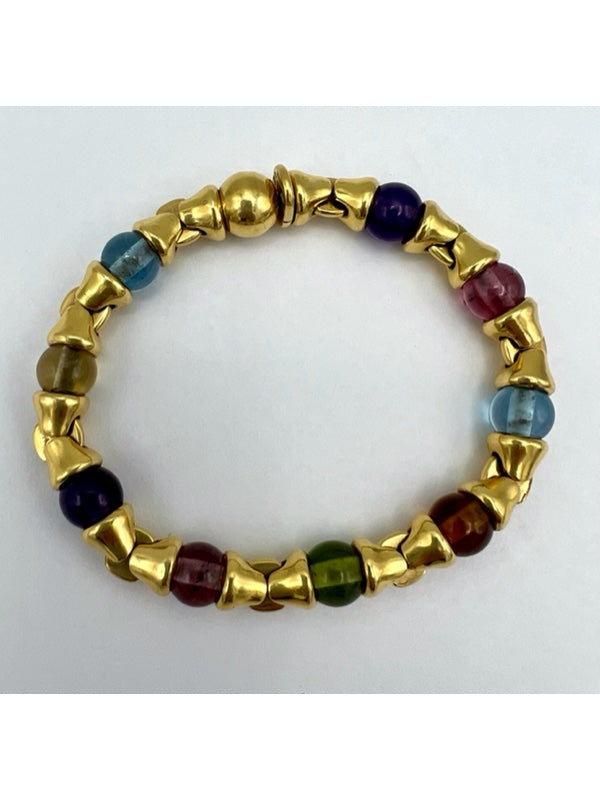 Bulgari Gold Bracelet with Gemstones 1990s