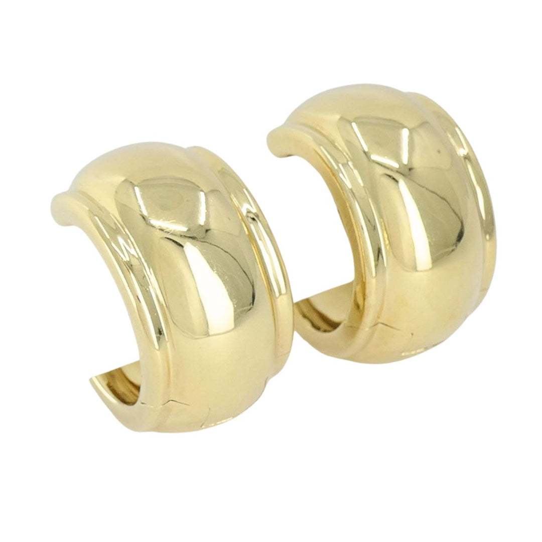 Tiffany & Co. Italian 18k Yellow Gold Wide Hoop Earrings
