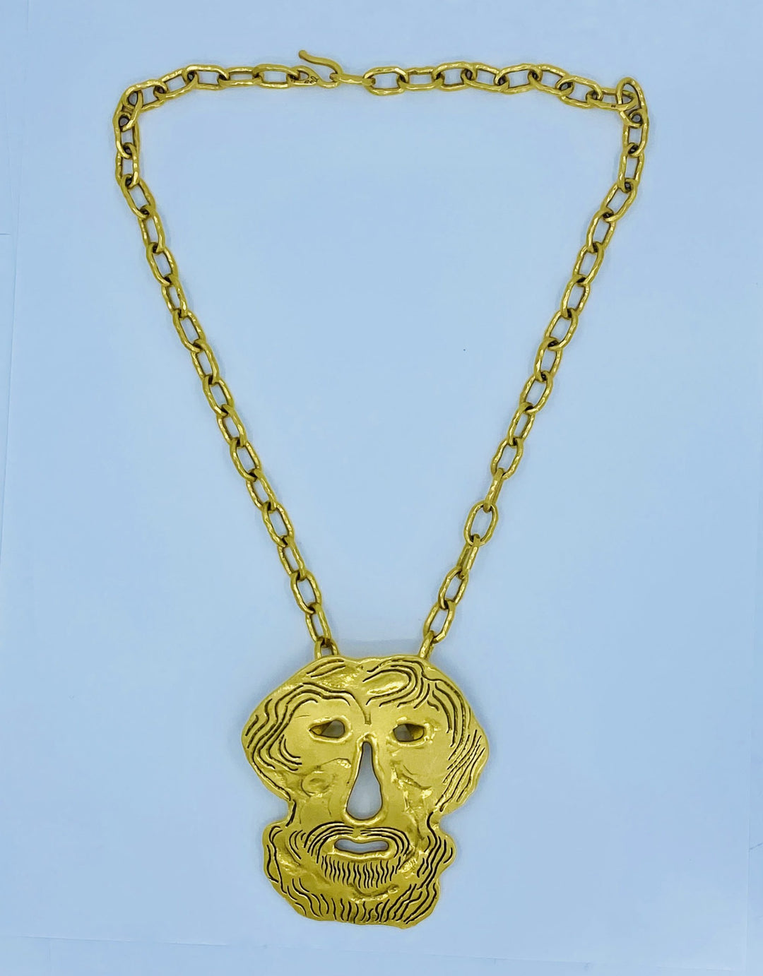 22k Gold Jean Mahie Figural Pendant Necklace