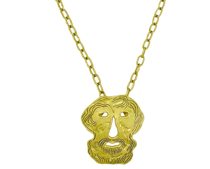 22k Gold Jean Mahie Figural Pendant Necklace