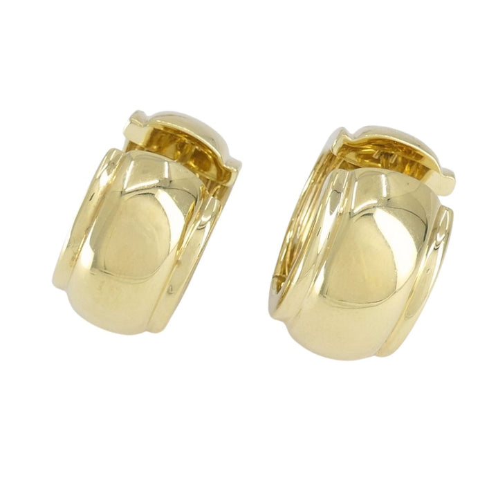 Tiffany & Co. Italian 18k Yellow Gold Wide Hoop Earrings