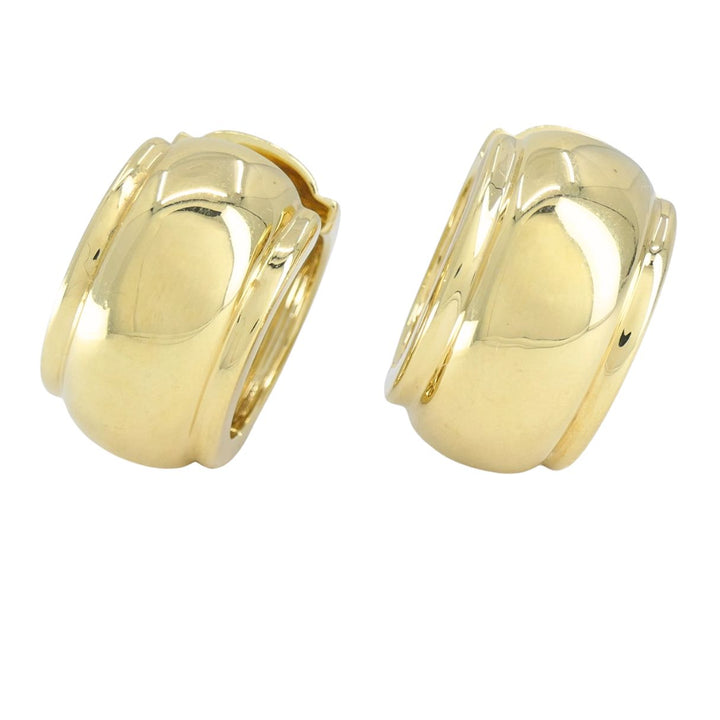 Tiffany & Co. Italian 18k Yellow Gold Wide Hoop Earrings
