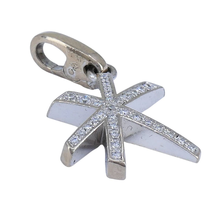 Cartier 18K White Gold Diamond Firework Charm Pendant