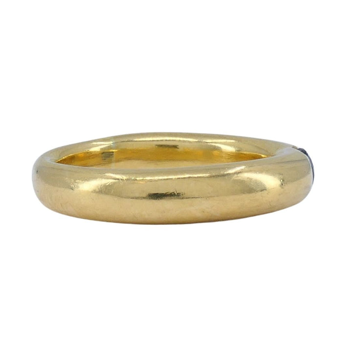 1997 Cartier 18k Gold Blue Sapphire Ellipse Band Ring