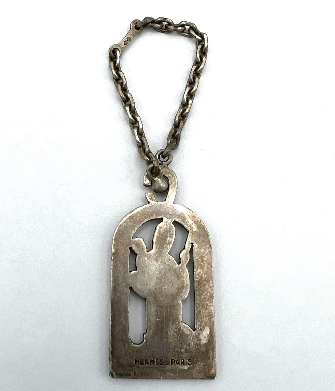 1950's Hermes Silver Key Chain Saint Christopher Charm