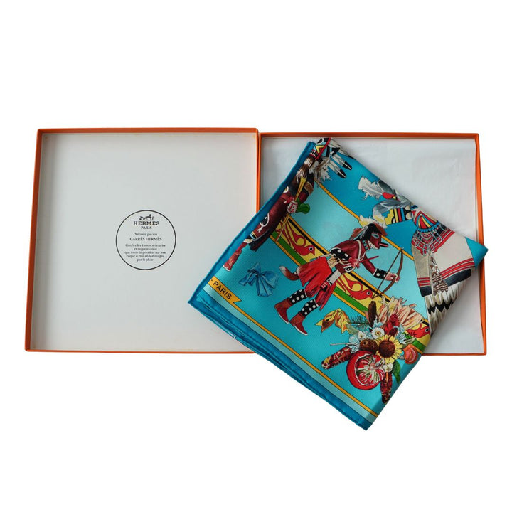 Hermès Paris 'Kachinas' Silk Scarf by Kermit Oliver