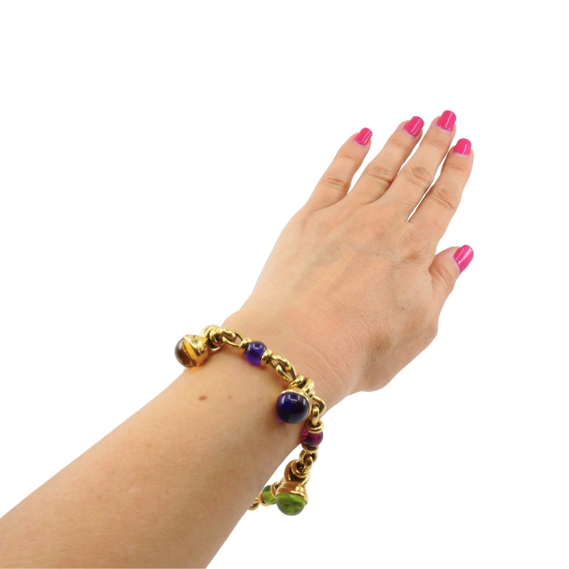 Bulgari Bracelet 18k Gold Multi-Gemstone