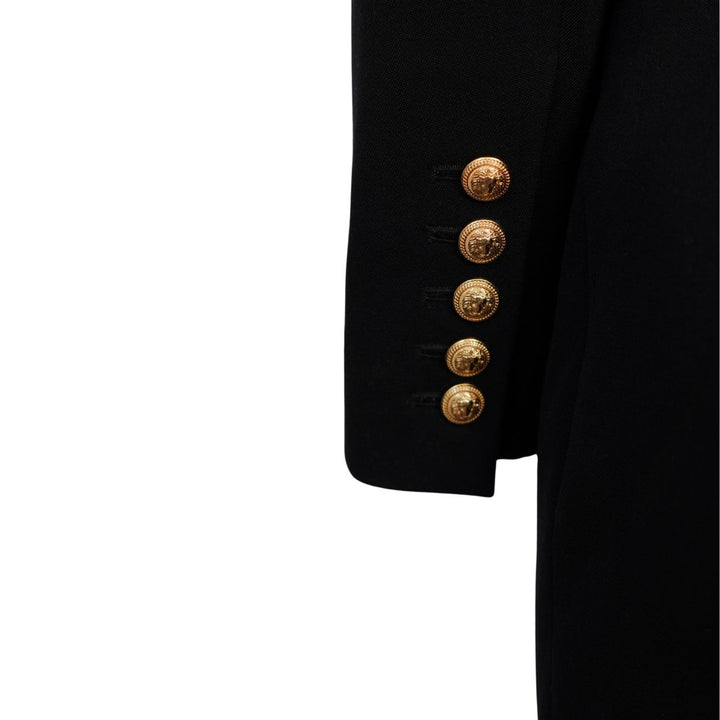 Balmain Black Wool Single Breasted Blazer Mini Dress