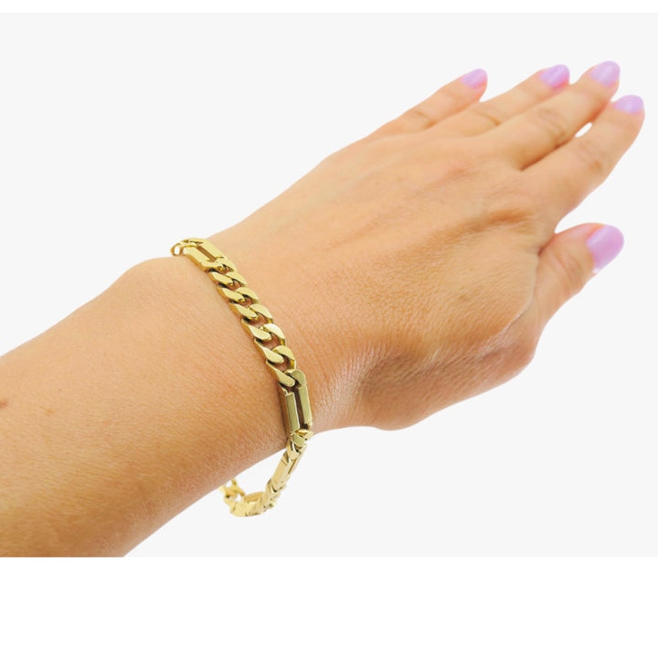 Vintage 14k Gold Chain Bracelet Curblink