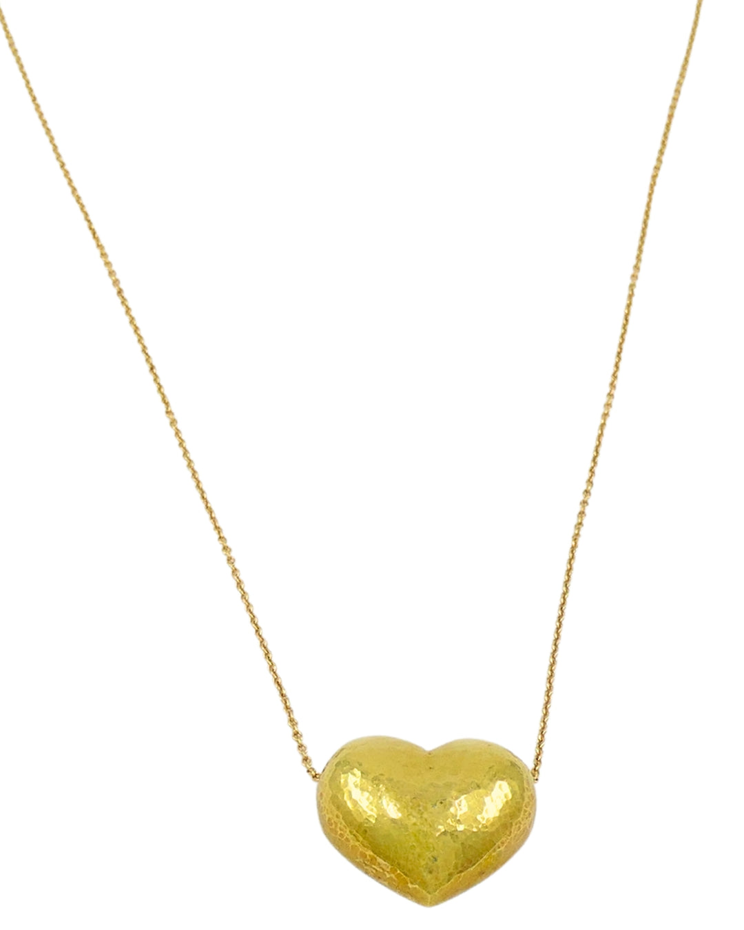 Vintage Paloma Picasso for Tiffany & Co. Gold Heart Necklace Original Pouch