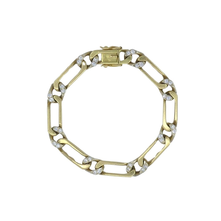 Vintage Van Cleef & Arpels 18k Two-tone Gold Diamond link Bracelet