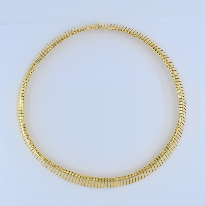 Bvlgari Bulgari Tubogas Necklace 18k Gold Steel