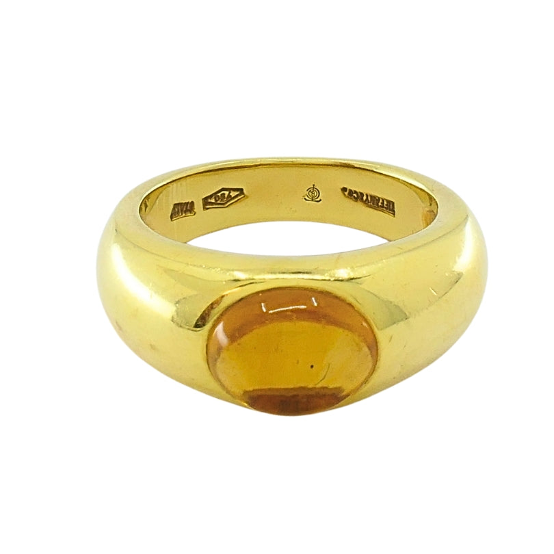 Tiffany & Co. 18K Gold Citrine Cabochon Ring