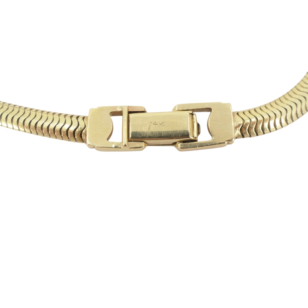 Vintage 14k Gold Snake Chain Necklace