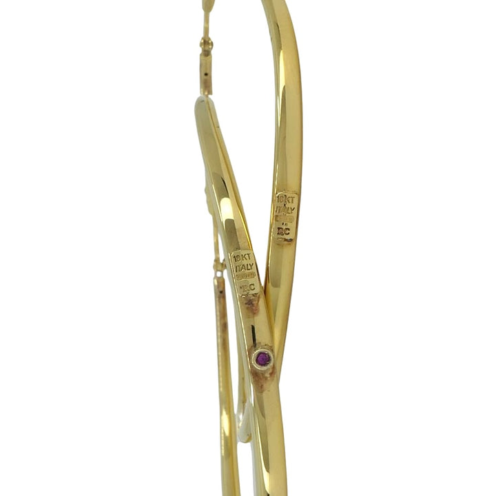 Vintage Roberto Coin 18k Gold Hoop Earrings