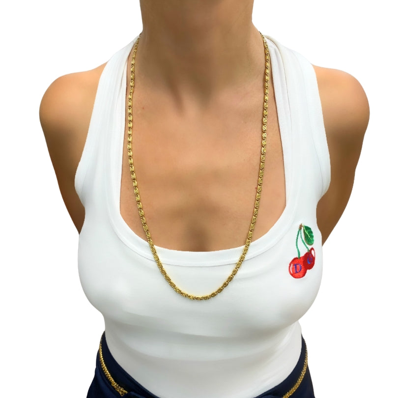 Vintage 18k Gold S-Link Chain Necklace