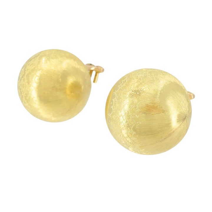 Vintage Buccellati 18k Gold Ball Earrings