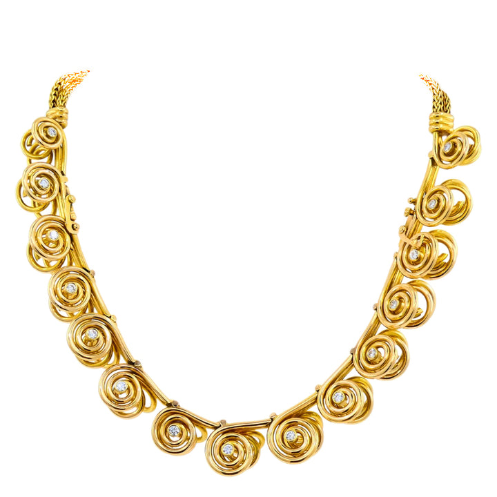 Mellerio dits Meller Gold Diamond Necklace Bracelet