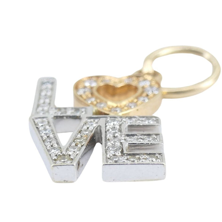 Tiffany & Co. 18k Two-tone Gold Diamond Love Pendant