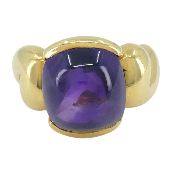 Gucci 18k Gold Amethyst Ring 6.5