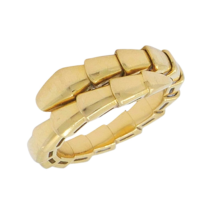 Bulgari Bvlgari Serpenti Viper 18k Gold Single Coiled Snake Ring