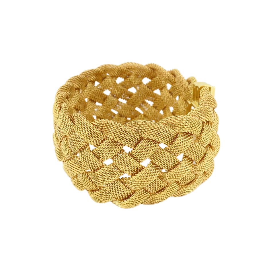 Vintage Tiffany & Co. 18k Gold Woven Mesh Braided Bracelet