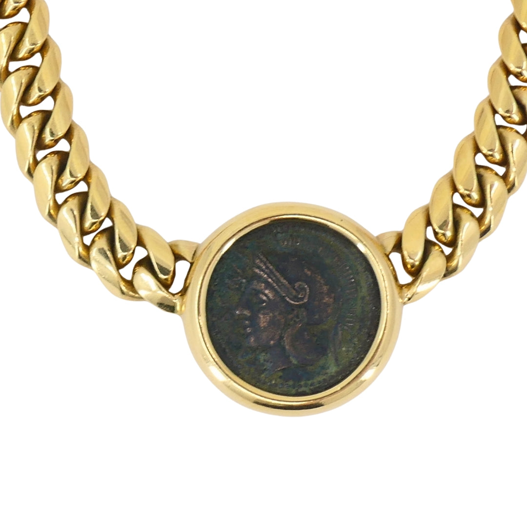 Bvlgari Vintage Bulgari Monete Necklace Bronze Ancient Coin 18k gold