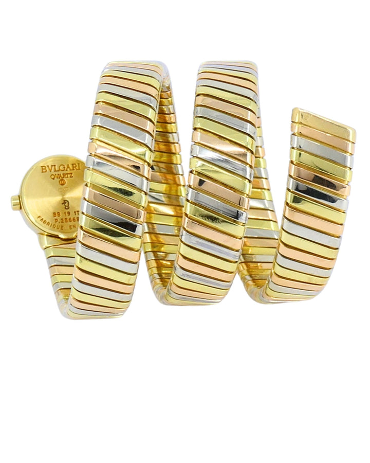 Bvlgari Bulgari BB19 Tubogas Tri-Color Gold Wrap Watch