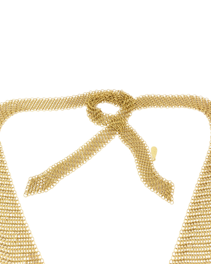 Tiffany & Co. Elsa Peretti Scarf Necklace 18k Gold Mesh Necklace