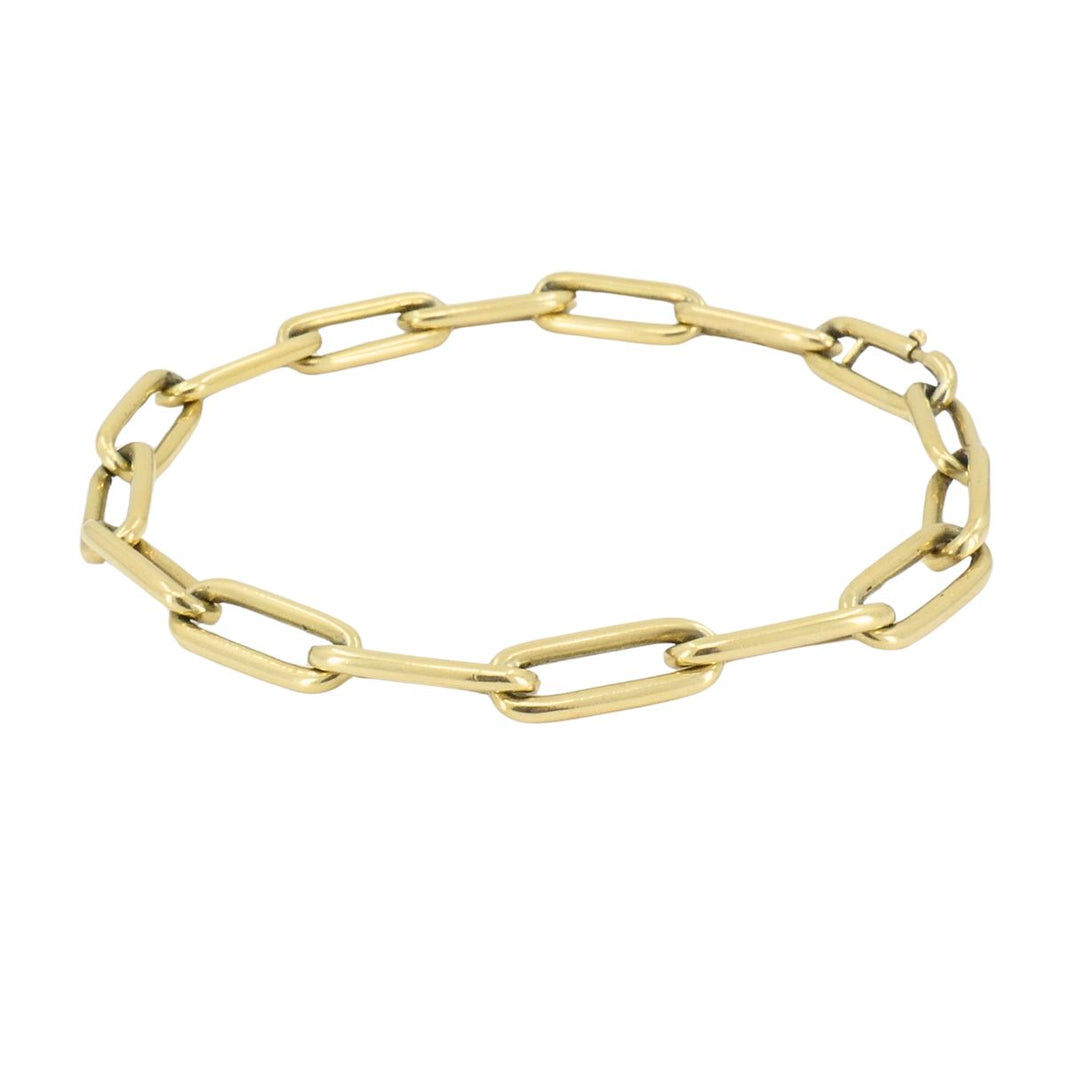 Vintage 14k Gold Paperclip Link Bracelet