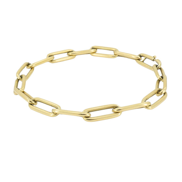 Vintage 14k Gold Paperclip Link Bracelet