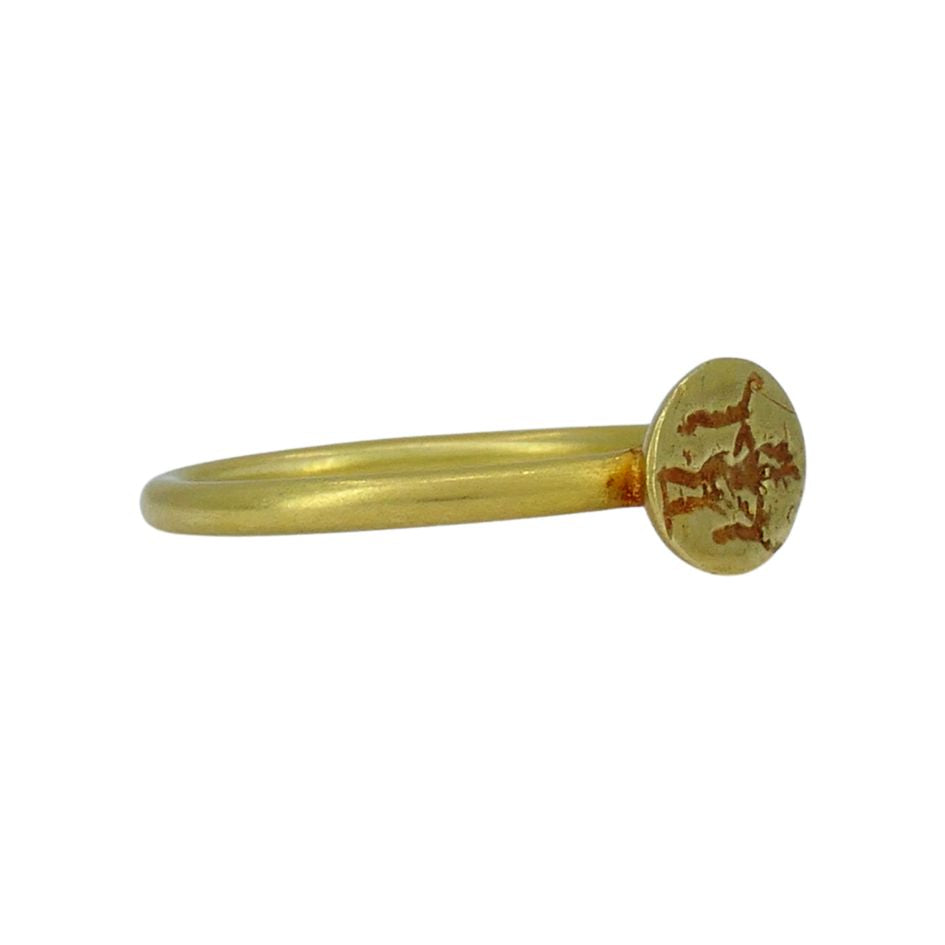 Victorian Etruscan Revival 22k Gold Ring