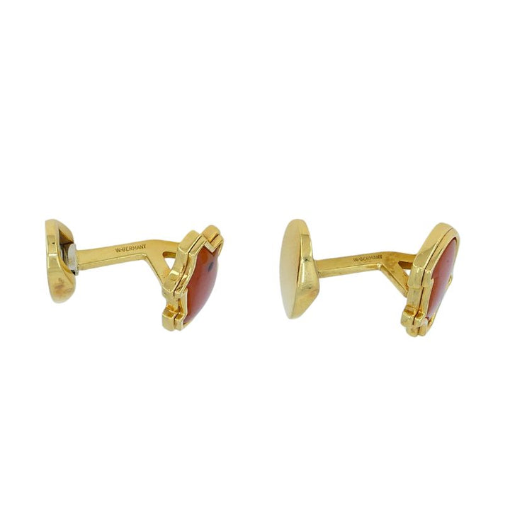 Vintage Tiffany & Co. Cufflinks 18k Gold Coral Hog Motif