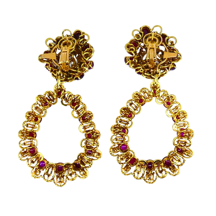 Boucheron Ruby And Diamond Earrings Day & Night Vintage Jewelry