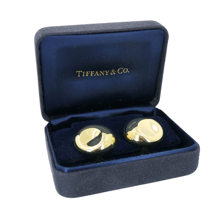 Vintage Elsa Peretti Tiffany & Co. 18k Gold Circular Thumbprint Clip On Earrings