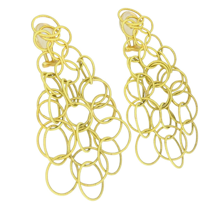 Vintage Buccellati 18k Yellow Gold Hawaii Drop Earrings