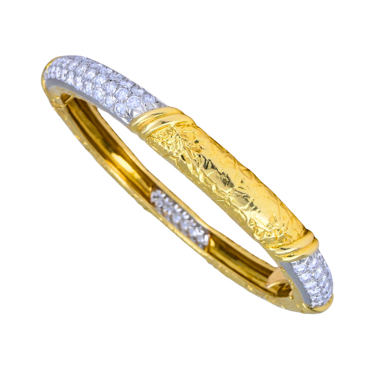 Van Cleef & Arpels Diamond 18k Gold & Platinum Vintage Bracelet, Circa 1973
