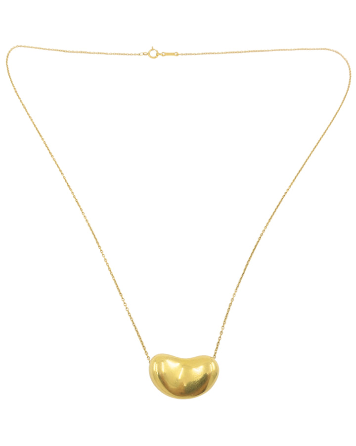 Tiffany & Co. Elsa Peretti Bean Necklace 18k Gold 18 mm