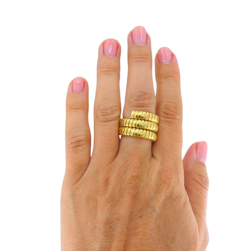 Bulgari Bvlgari Serpenti Tubogas 18k Gold Flexible Ring