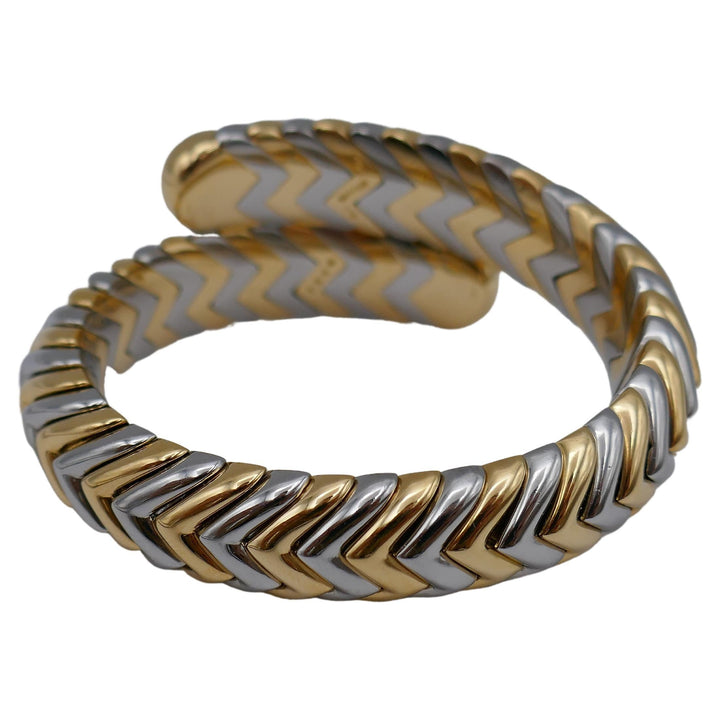 Bulgari Spiga Gold Steel Bracelet