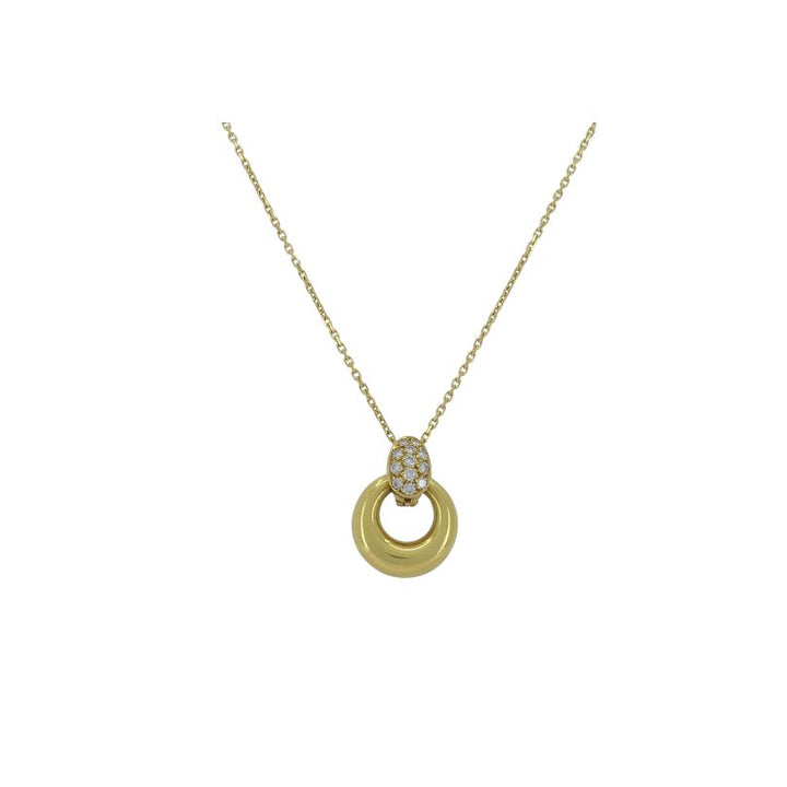 Van Cleef & Arpels 18k Gold Diamond Pendant Necklace