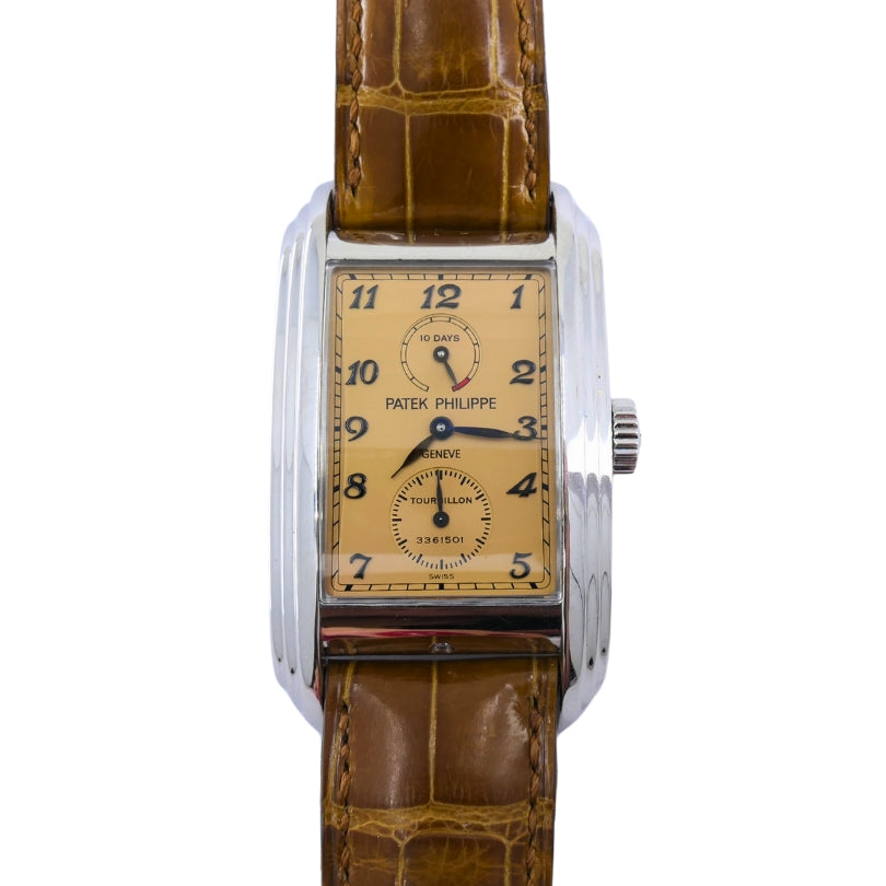Patek Philippe 5101P 10-Day Tourbillon Platinum Watch Original Strap
