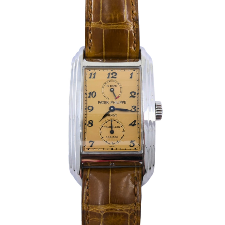 Patek Philippe 5101P 10-Day Tourbillon Platinum Watch Original Strap