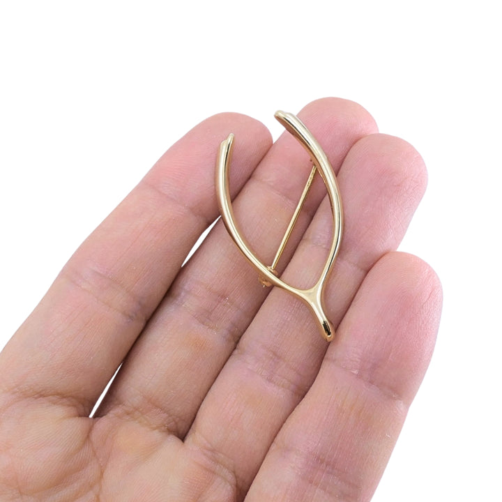 Tiffany & Co. 14k Yellow Gold Wishbone Brooch Pin
