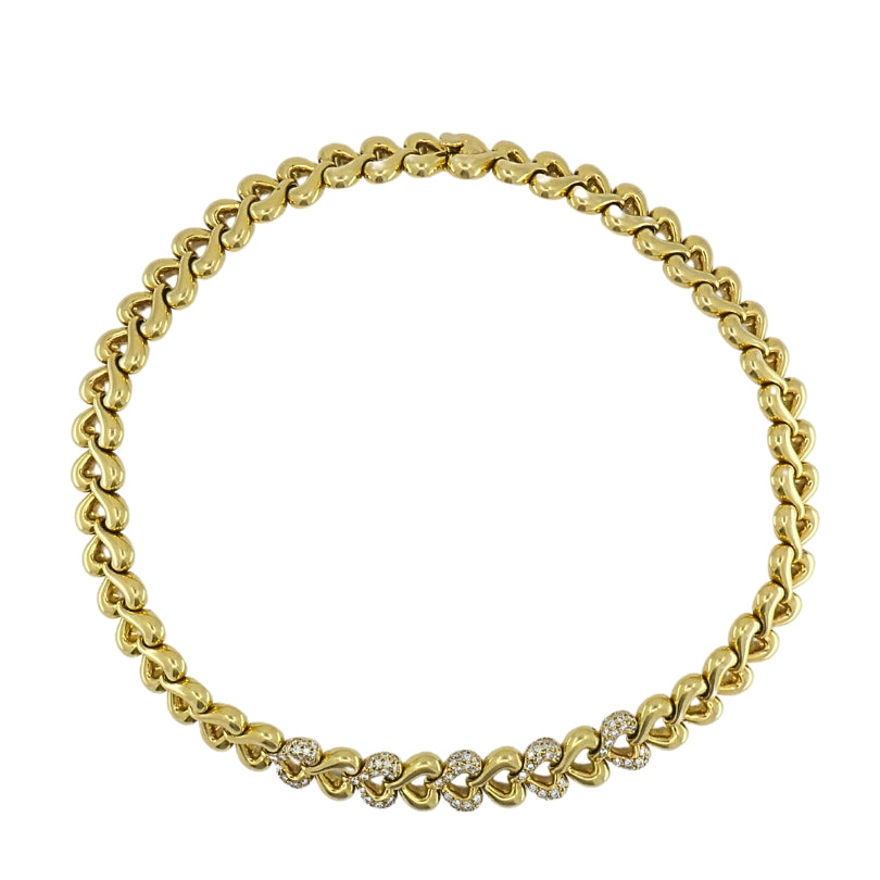 Van Cleef & Arpels 18k Gold Diamond Heart Necklace