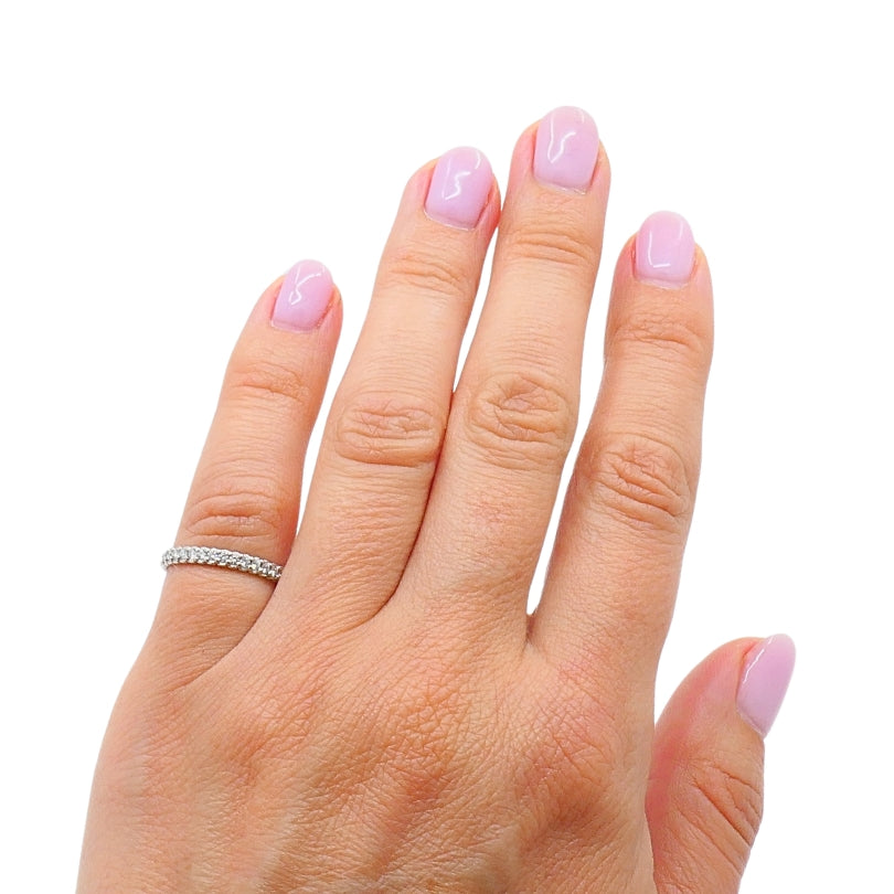Morelli Platinum Pinpoint Diamond Eternity Ring