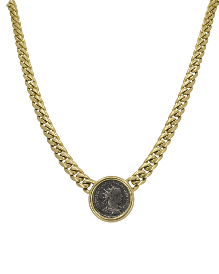Bvlgari Vintage Bulgari Monete Necklace 18k Gold & Roman Coin