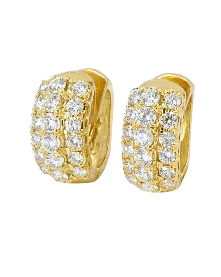 Diamond Earrings Vintage 18k Gold French Jewelry