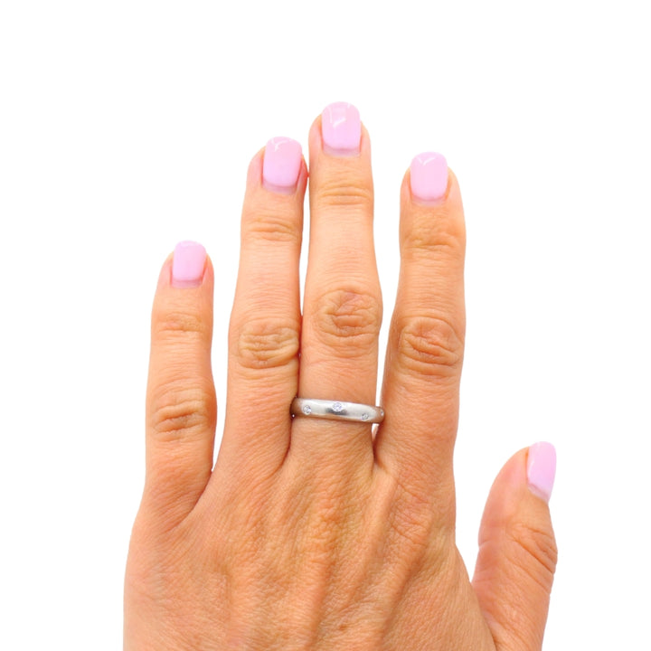 Tiffany & Co. Diamond Platinum Etoile Band Ring