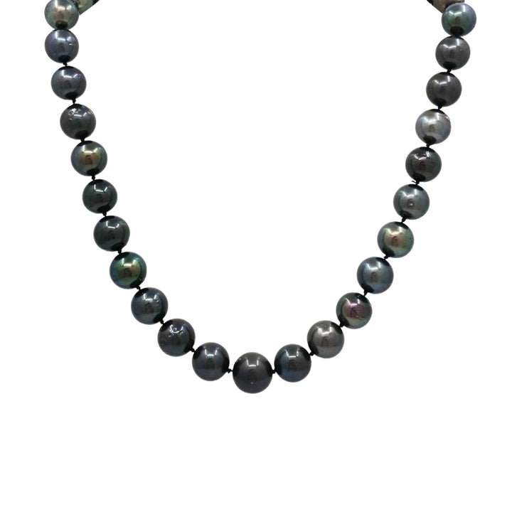Tahitian Pearl Strand Necklace 14k Gold Clasp